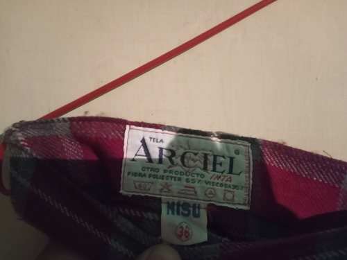 Imagen 4 de 4 de Falda Colegiala Recuadros, Talla 36, Nueva, Ref15