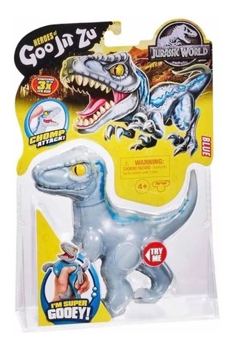 Dinosaurio Blue Velociraptor Chomp Heroe Goo Jit Zu Jurassic
