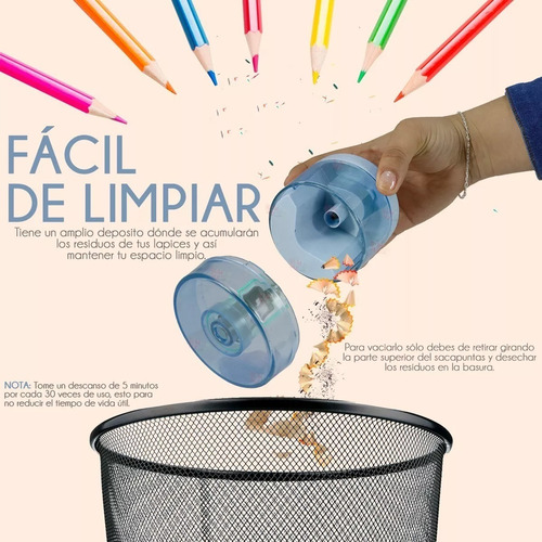 Sacapuntas Eléctrico Automático Inalámbrico Lápiz Papelería