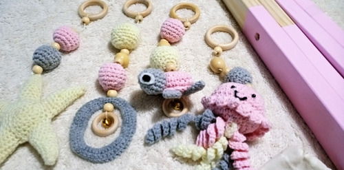 Gimnasio Montessori A Crochet Nórdico Bebé Estimulación