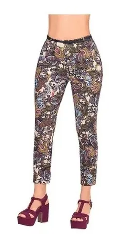 Pantalón formal recto ajustado tela milenium, Moda de Mujer