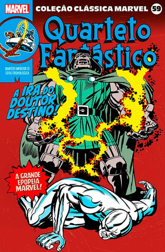 Coleção Clássica Marvel Vol. 59 - Quarteto Fantástico 13, De Jack Kirby. Editora Panini, Capa Mole Em Português