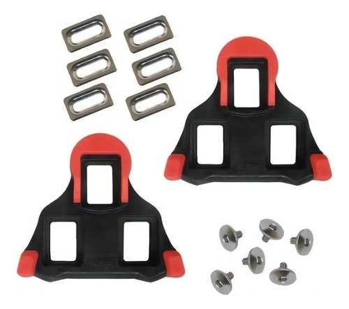 Par De Placas Calas Shimano Spd Sl Azul Roja Amarilla Ruta