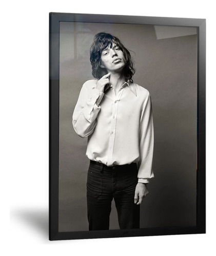 Cuadro Mick Jagger, Blanco Y Negro, Decoración. Quaddros