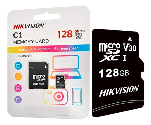 Memoria Micro Sd 128gb Hikvision Shdc Clase 10 + Adaptador
