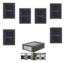 Comprar Foco Aplique Bidireccional Led Solar Luz Calida Exterior .x6