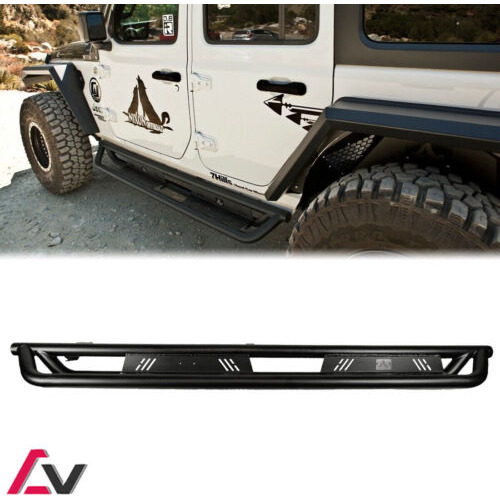 18-21 For Jeep Wrangler Side Step 4 Door Heavy Duty Stee Yyr