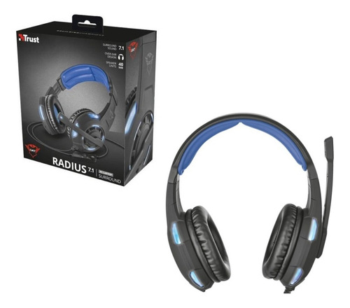 Diadema Gamer Audífonos Trust Gxt350 Radiu Sonido Envolvente