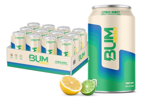 Raw Bebida Energética Cbum Pre-workout 12 Onz 12 Pack Citrus Burst