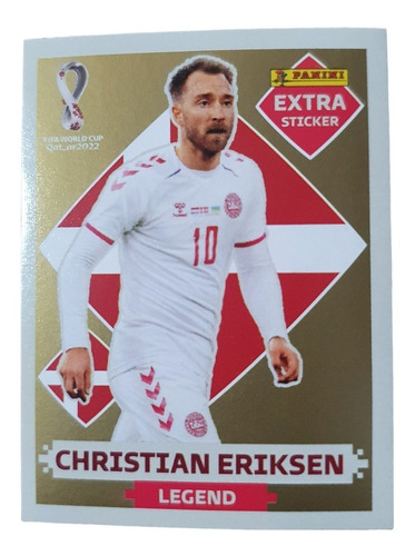 Figurinha Extra Sticker Christian Eriksen Legend Gold Qatar