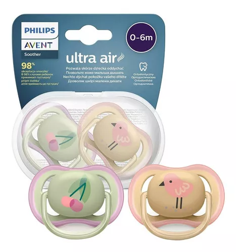 2 Chupetes Philips AVENT Ultra Soft Decorados 6-18 Meses