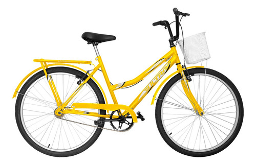 Bicicleta  urbana Ultra Bikes Summer Tropical aro 26 19" 1v freios v-brakes cor amarelo