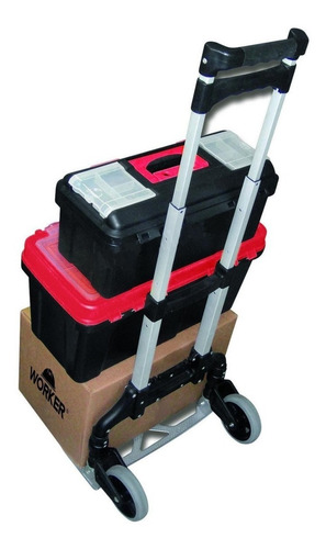Imagem 3 de 4 de Carrinho De Alumínio Dobrável 70kg Worker - 422924