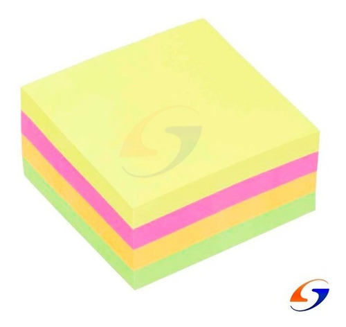 Imagen 2 de 4 de Notas Adhesivas Post Cubo 7x7cm. Fluo 300h Serviciopapelero