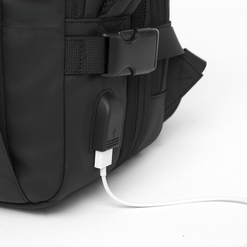 Imagen 9 de 10 de Mochila Hombre Impermeable Ejecutiva Viaje Usb Mod. 1908