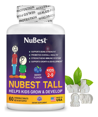 Maximizador De Crecimiento Niños 2-9 Años Nubest Tall 60 T