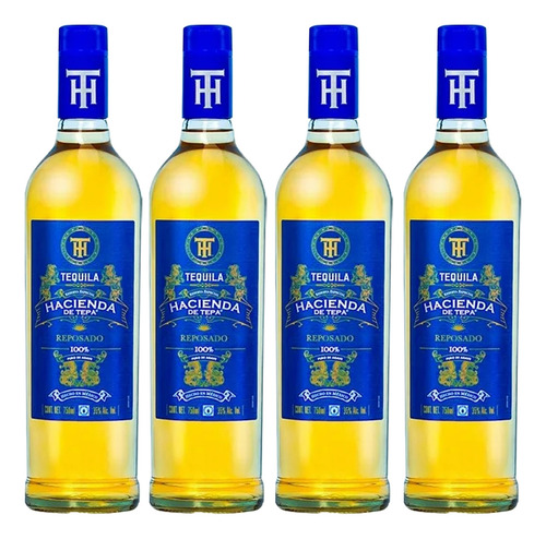 Tequila Hacienda De Tepa Reposado 750ml 4 Pack 4 Piezas