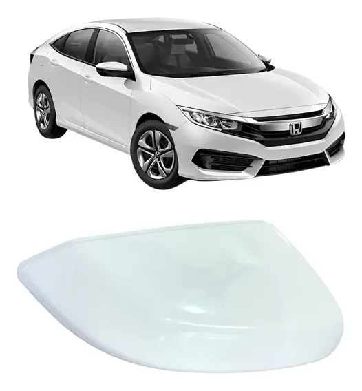 Capa Retrovisor Honda Civic 2017 À 2021 Direito Cor Branca