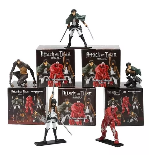 Figuras Ataque Dos Titãs Lote 05 Personagens Wave 1 Com Eren