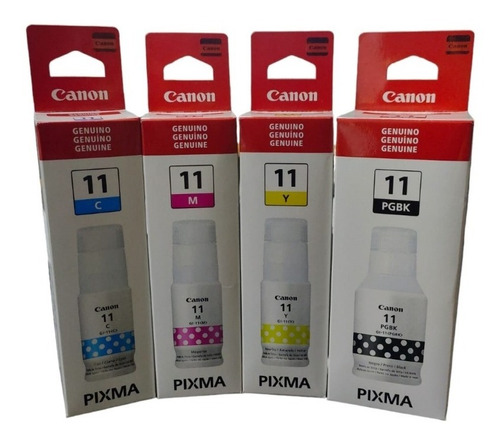 4 Pack Tinta Canon Gi-11  Original G2160 G3160  4 Colores 