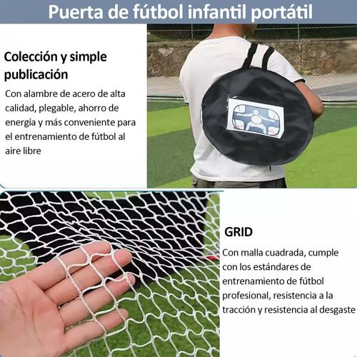 2 Juego De Porterías De Fútbol Portátil Para Niños 120*80cm