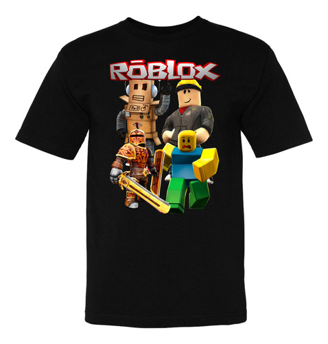 Camiseta  Remera Algodon Roblox En 2 Diseños Varios Colores