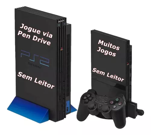 Console Playstation 2 Slim OPL jogos Pendrive (sem leitor) - PS2