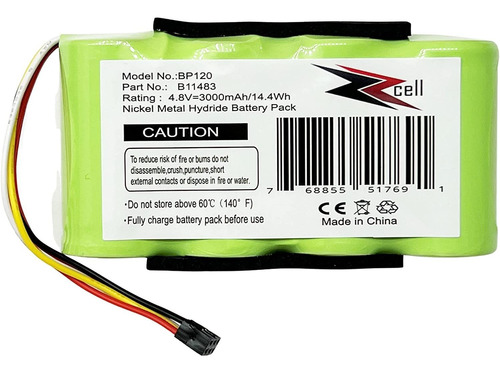 Zzcell Battery Replacement For Fluke Bp120mh, B11483, 123, 1