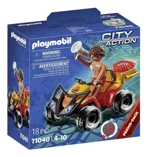 Quad De Rescate Playmobil Para Niños 4-5 Años-