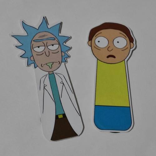Imagen 2 de 2 de Rick Y Morty Separadores Magneticos Para Libros