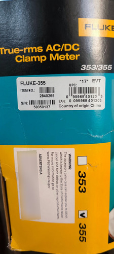 Pinzas Amperimétrica Fluke 355
