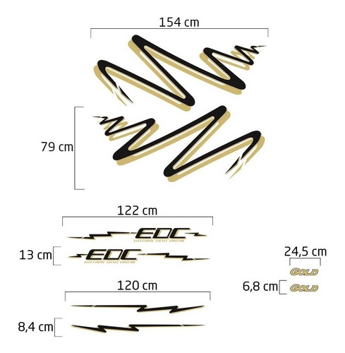 Imagem 6 de 6 de Kit Faixas/adesivos Volvo Edc Gold Caminhão Modelo Original