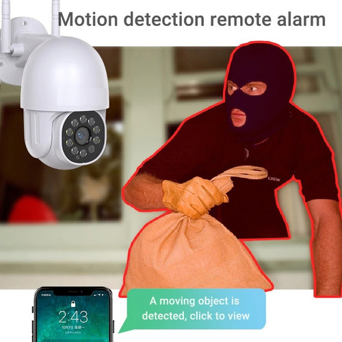 Imagen 2 de 10 de Camara Robotica Para Exteriores Wifi Full Hd 1080p Ptz Zoom