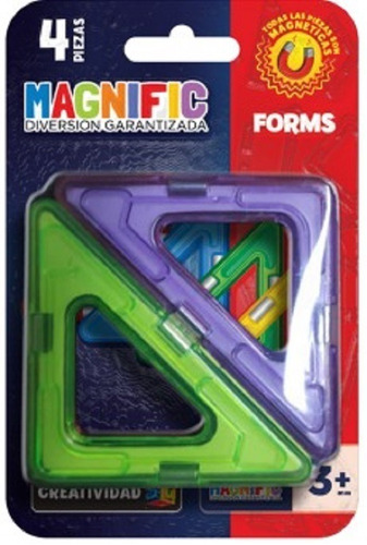 Piezas Magnéticas Forms 4 Triángulos Equiláteros Magnific 