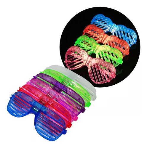 10 Lentes Flogger Led Cotillon Luminoso Fiesta