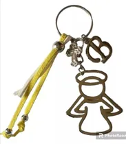Comprar Llaveros Gamuza Dije Angel C\u002Finicial. Souvenir Comunión 