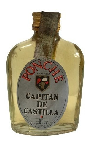 Petaca Ponche Capitàn De Castilla 180 Cc Antigua Año 1992