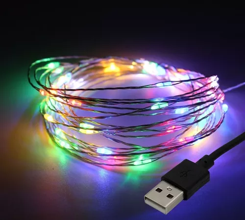 Series de luces led de alambre de 3mts con conexión por usb