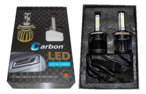 Juego De Luces Hiper Led Carbon Un Paso H7 Kit 4 Caras