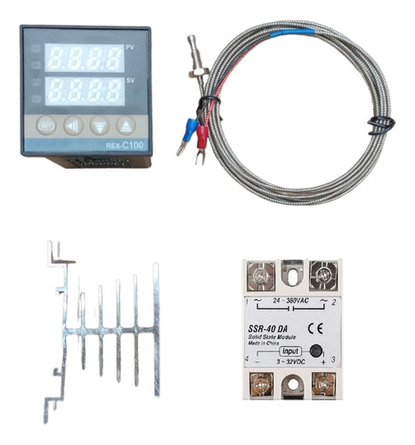 Kit Control Pid Rex-c100 Termopar K Relevador Ssr Disipador