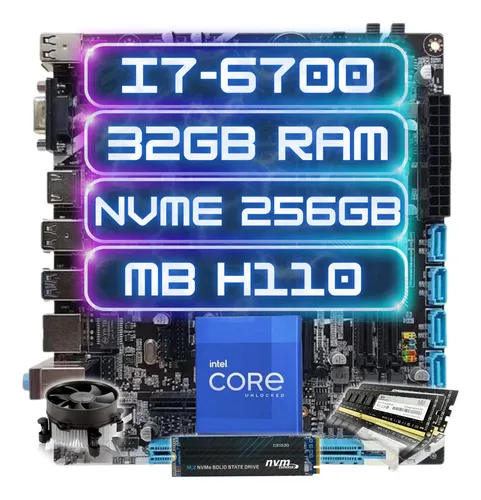 Kit Upgrade Intel Core I7-6700 32gb Ddr4 Nvme256gb Mbh110 Menor preço em Kit Upgrade Intel Core I7-6700 32gb Ddr4 Nvme256gb Mbh110