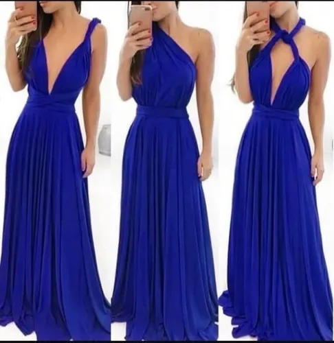Vestidos elegantes en azul rey new arrivals