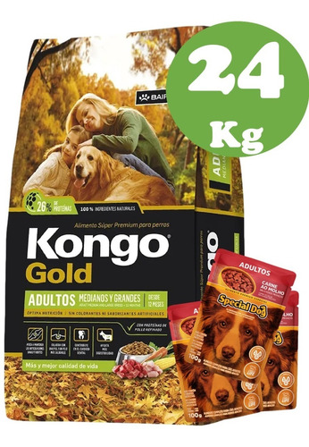 Kongo Gold Adulto Super Premium 24 Kg + Regalo