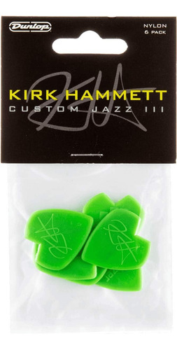 Dunlop Kirk Hammett Signature Jazz Iii  Paquete De 6   47pkh