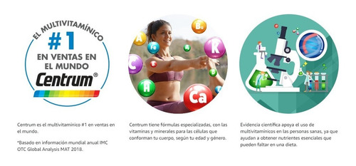 Centrum Hombre Multivitaminico Multimineral 120 Comprimidos