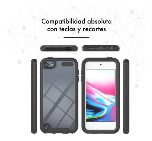 Imagen 6 de 10 de Funda Compatible iPod Touch Gen 5 - 6 - 7 - Doble Protección