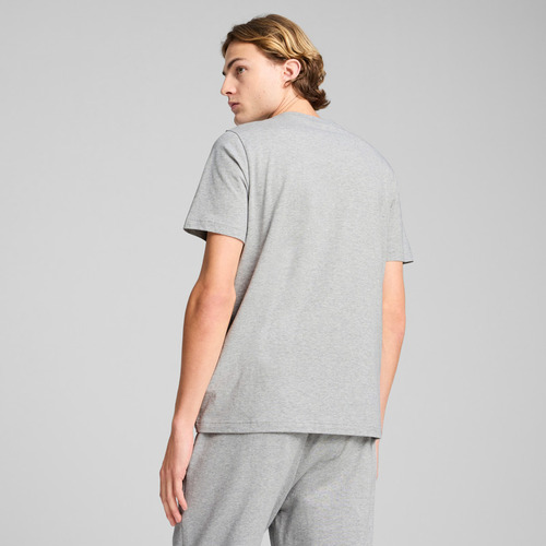 Polera Puma Ess Elevated Tee Gris Hombre