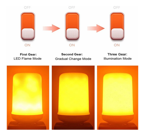 E27 Led Luz De Llama Led E14 Lámpara De Vela Simulación De