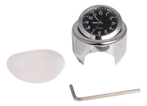 7/8 1 Reloj Termómetro Manillar Cromo De Motocicleta Para
