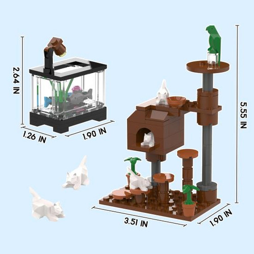 Nubee Juego De Construcción De Árbol Para Gatos Y Pecera, An